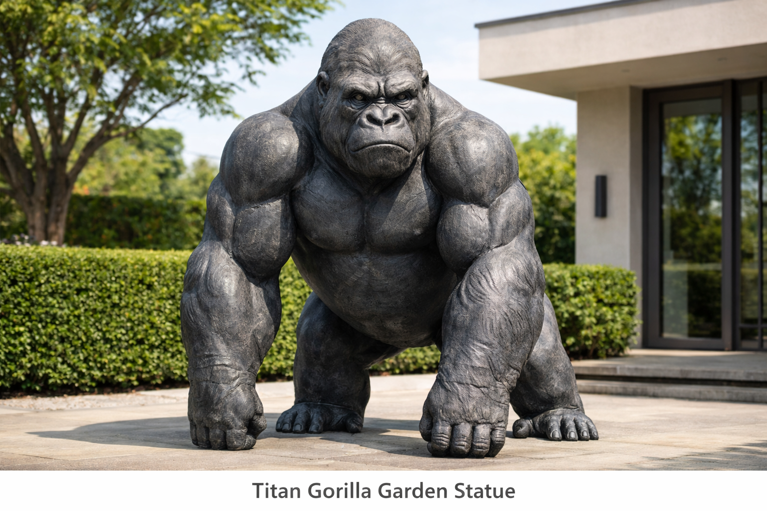 Titan Gorilla Garden Statue | Luxury Outdoor Decor